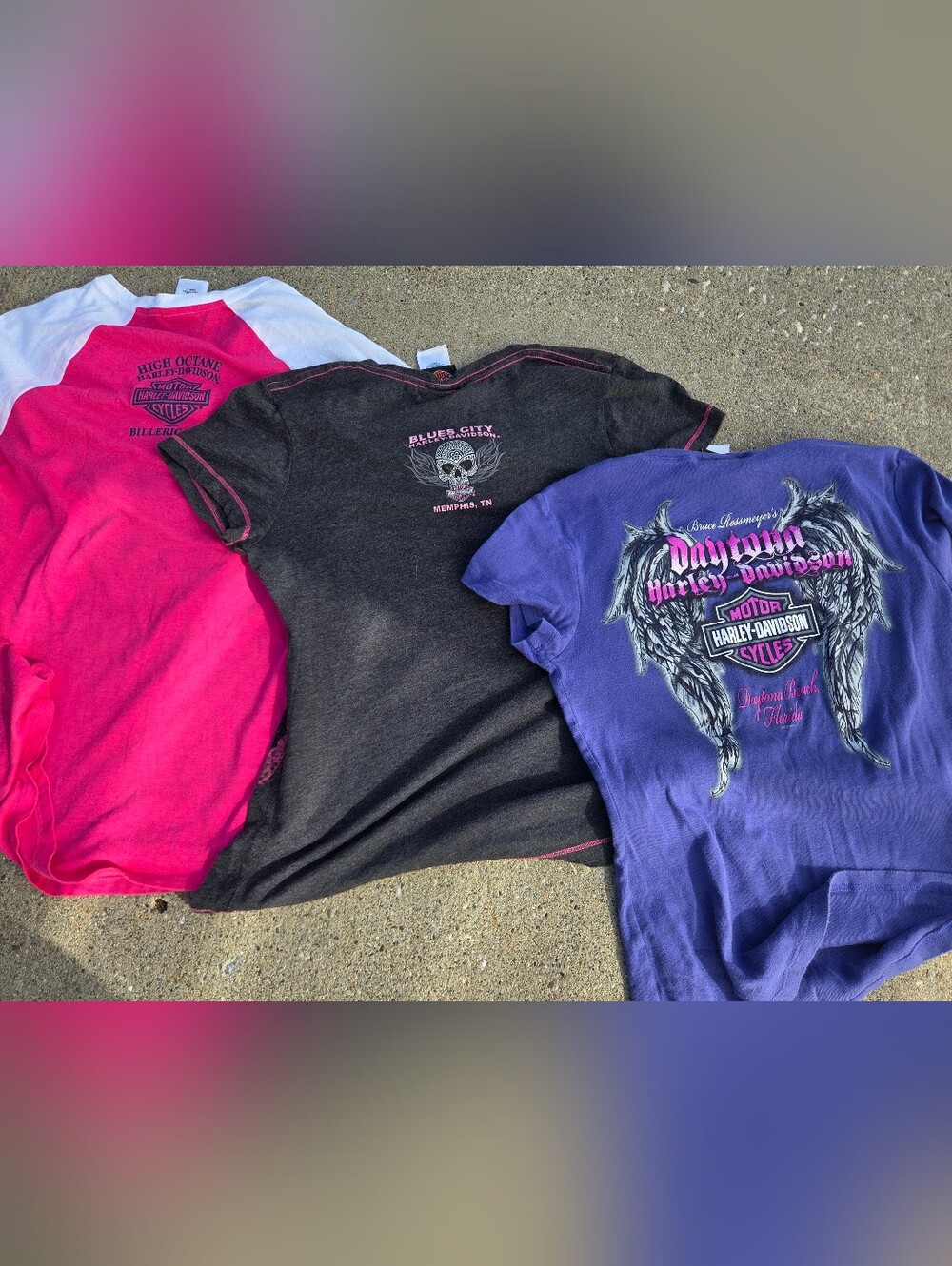 Lot of 3 Women’s Harley-Davidson Graphic Tees - Size Medium